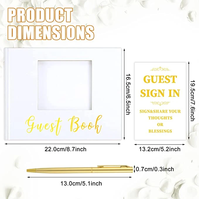 2022 Customized Luxury Wedding Hardcover Guest Book