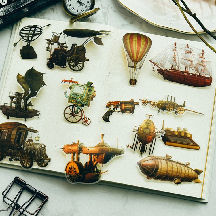 45 PCS/ Vintage Punk Steam Age Decoration Paper Sticker Package DIY Diary Decoration Sticker Album Scrapbooking